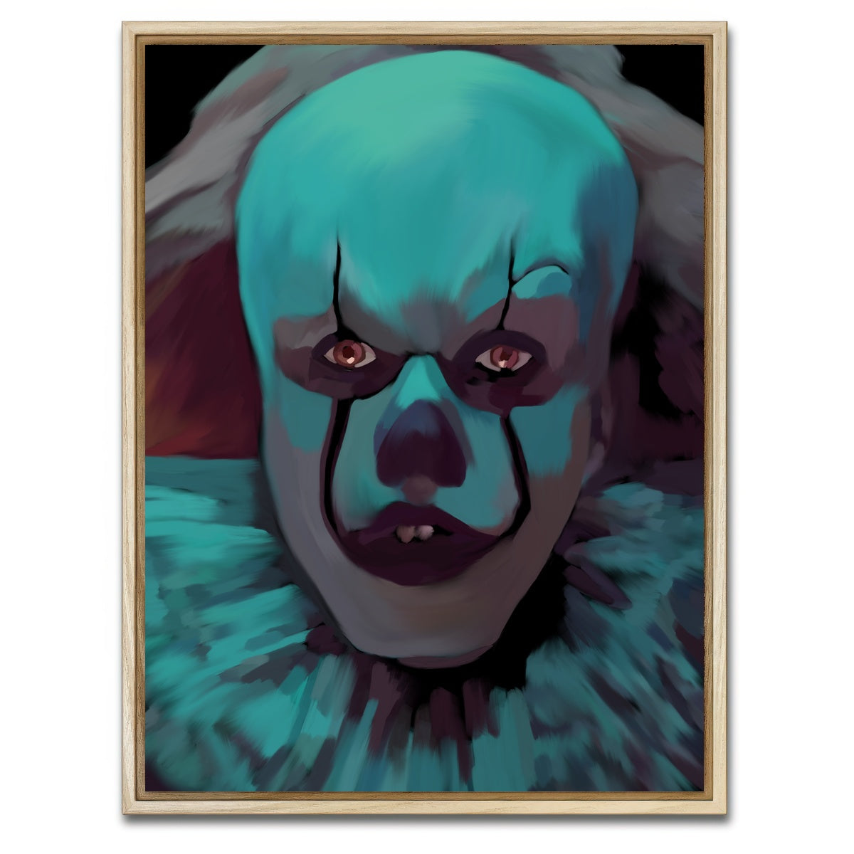 AUTO-MOCKUP WHITE | Clown in Blue | 1 Piece | Natural Framed Canvas | group=3x4