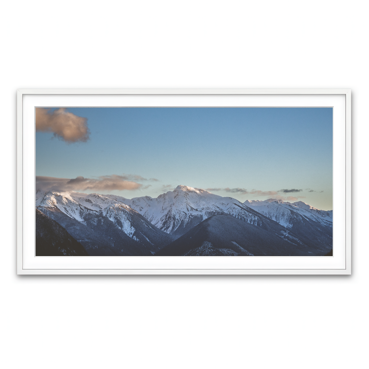 Framed Print 2x1 White