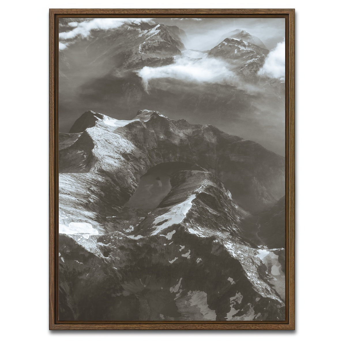 AUTO-MOCKUP WHITE | Coast Mountains Canada 1 | 1 Piece | Walnut Framed Canvas | group=3x4