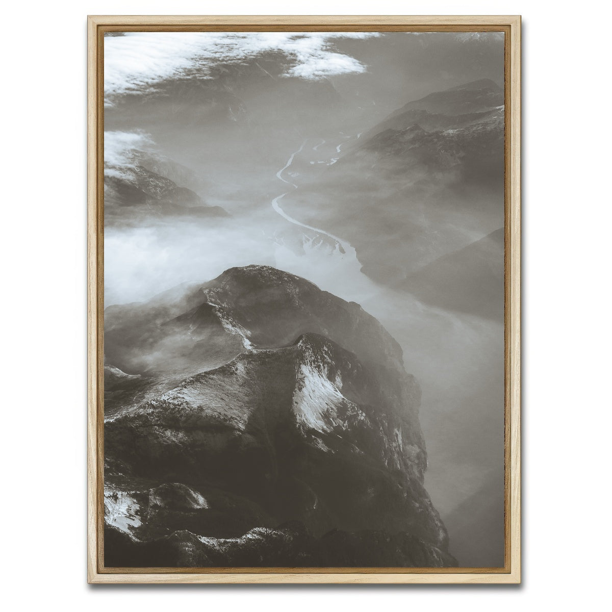 AUTO-MOCKUP WHITE | Coast Mountains Canada 4 | 1 Piece | Natural Framed Canvas | group=3x4