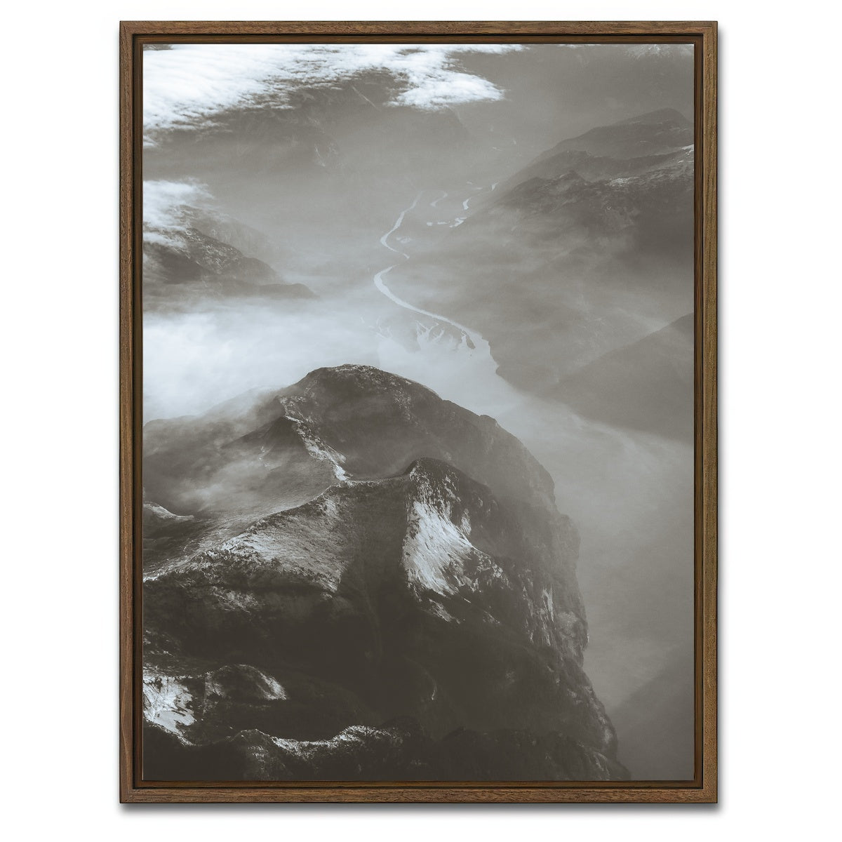 AUTO-MOCKUP WHITE | Coast Mountains Canada 4 | 1 Piece | Walnut Framed Canvas | group=3x4