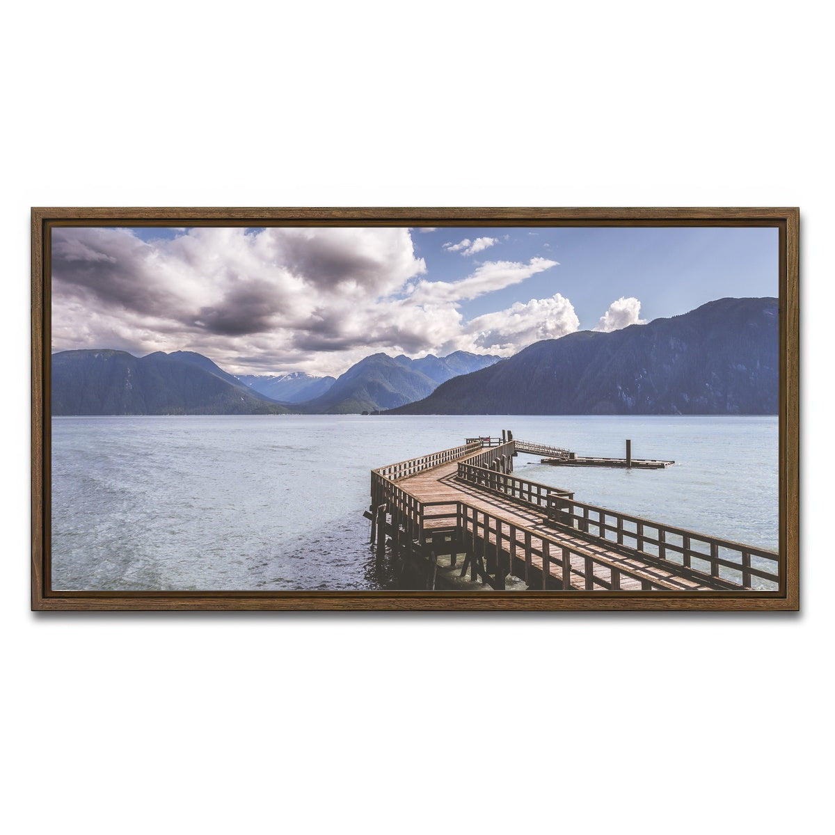 AUTO-MOCKUP WHITE | Coast Mountains Gingolx | 1 Piece | Walnut Framed Canvas | group=2x1