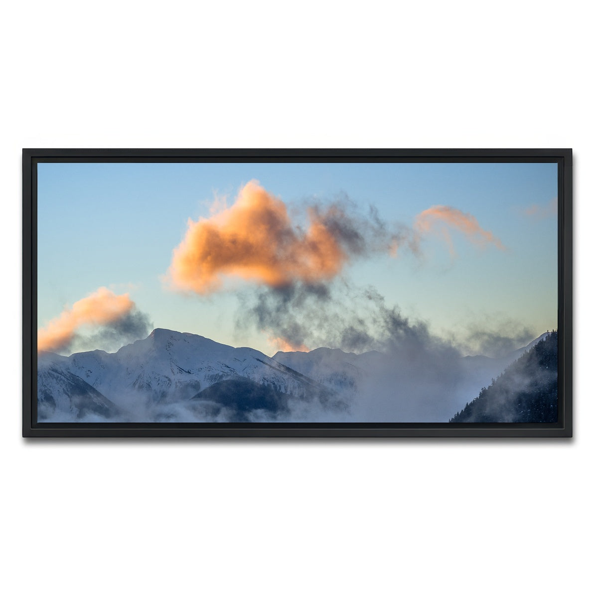 AUTO-MOCKUP WHITE | Coast Mountains Northern BC | 1 Piece | Black Framed Canvas | group=2x1