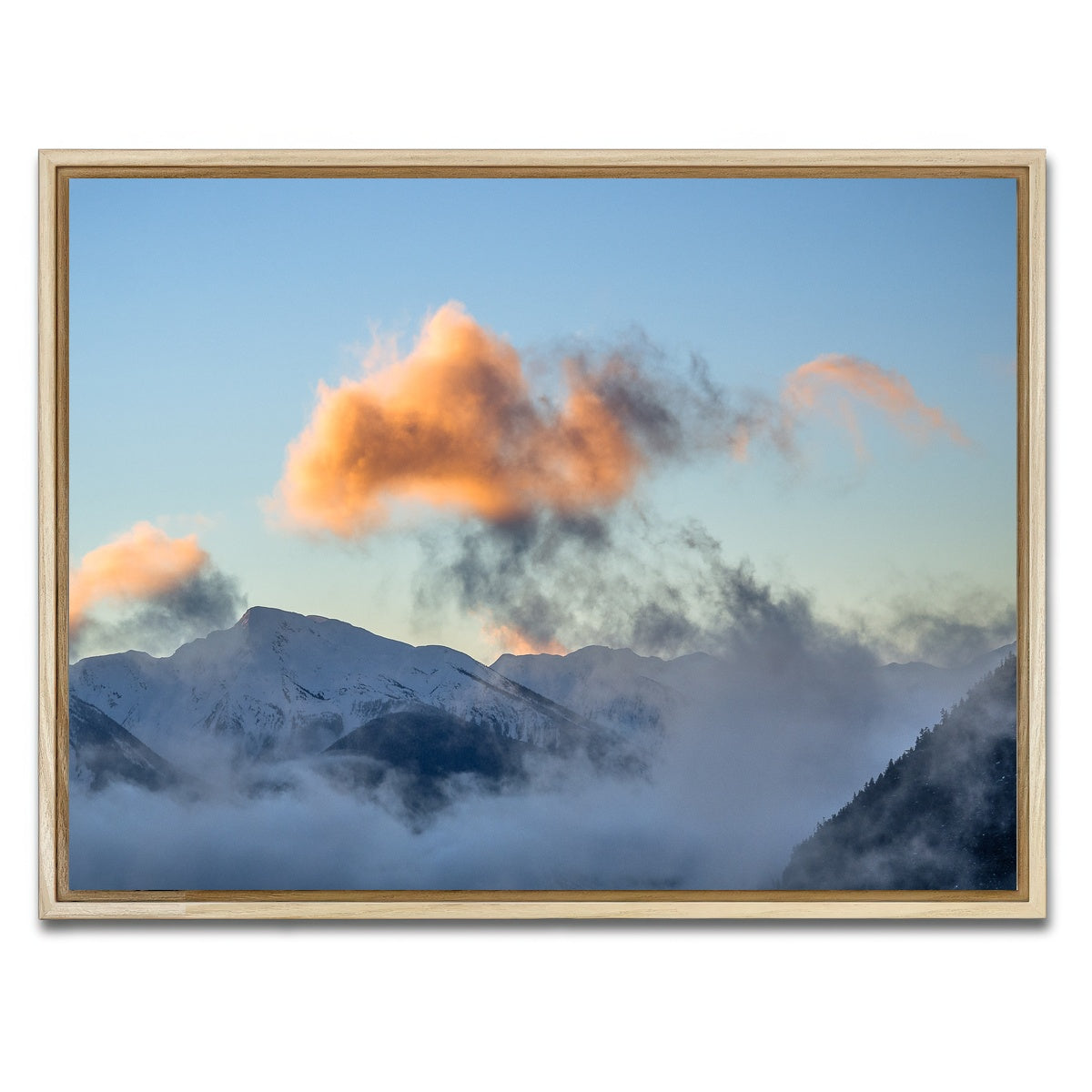 AUTO-MOCKUP WHITE | Coast Mountains Northern BC | 1 Piece | Natural Framed Canvas | group=4x3