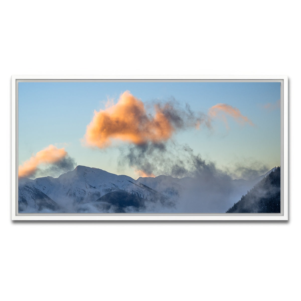AUTO-MOCKUP WHITE | Coast Mountains Northern BC | 1 Piece | White Framed Canvas | group=2x1