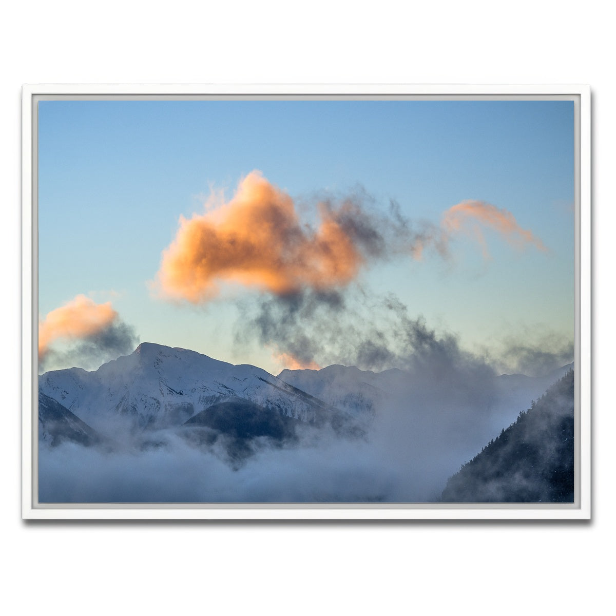 AUTO-MOCKUP WHITE | Coast Mountains Northern BC | 1 Piece | White Framed Canvas | group=4x3