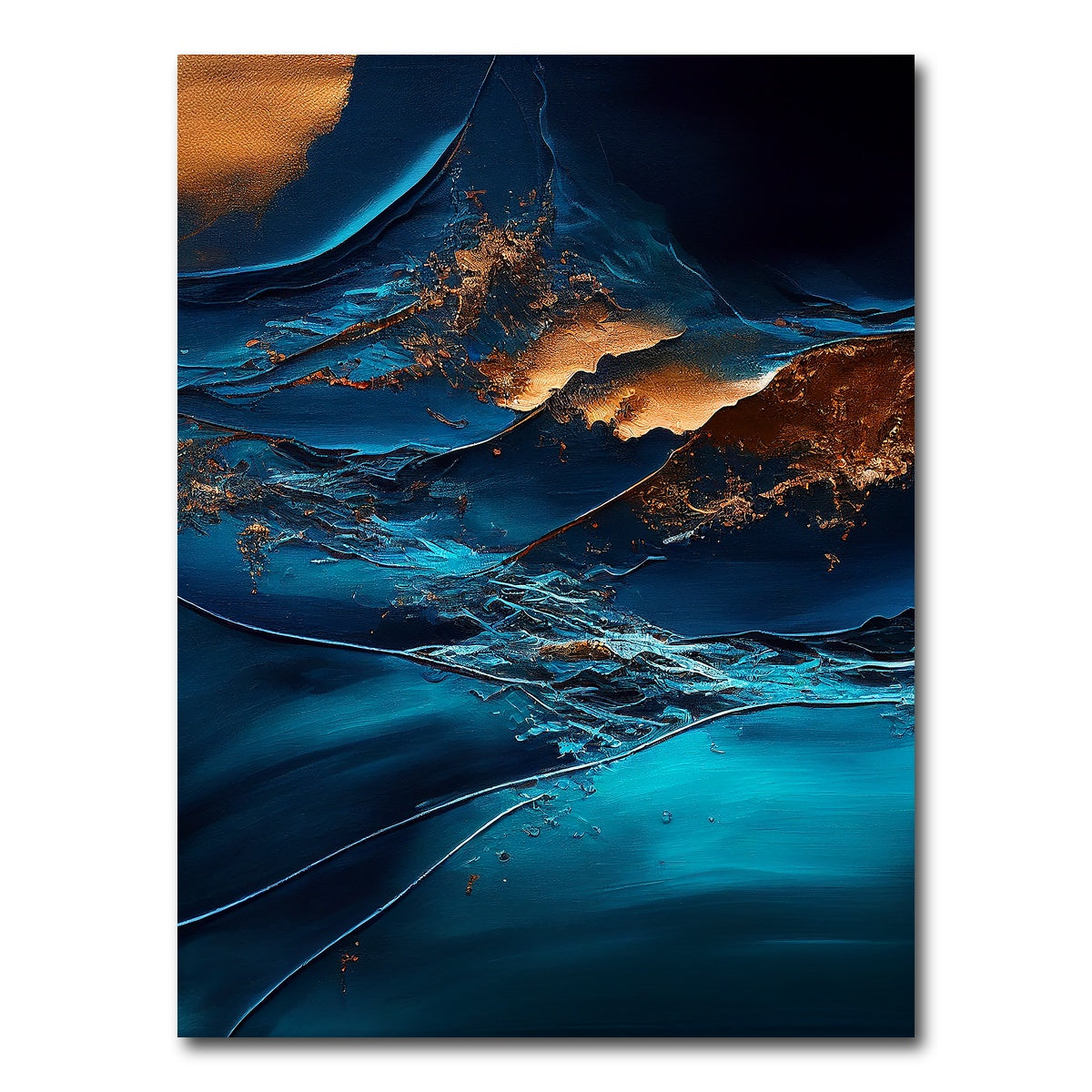 AUTO-MOCKUP WHITE | Coastal Abstract Series 2 | 1 Piece | Gallery Wrap Canvas | group=3x4