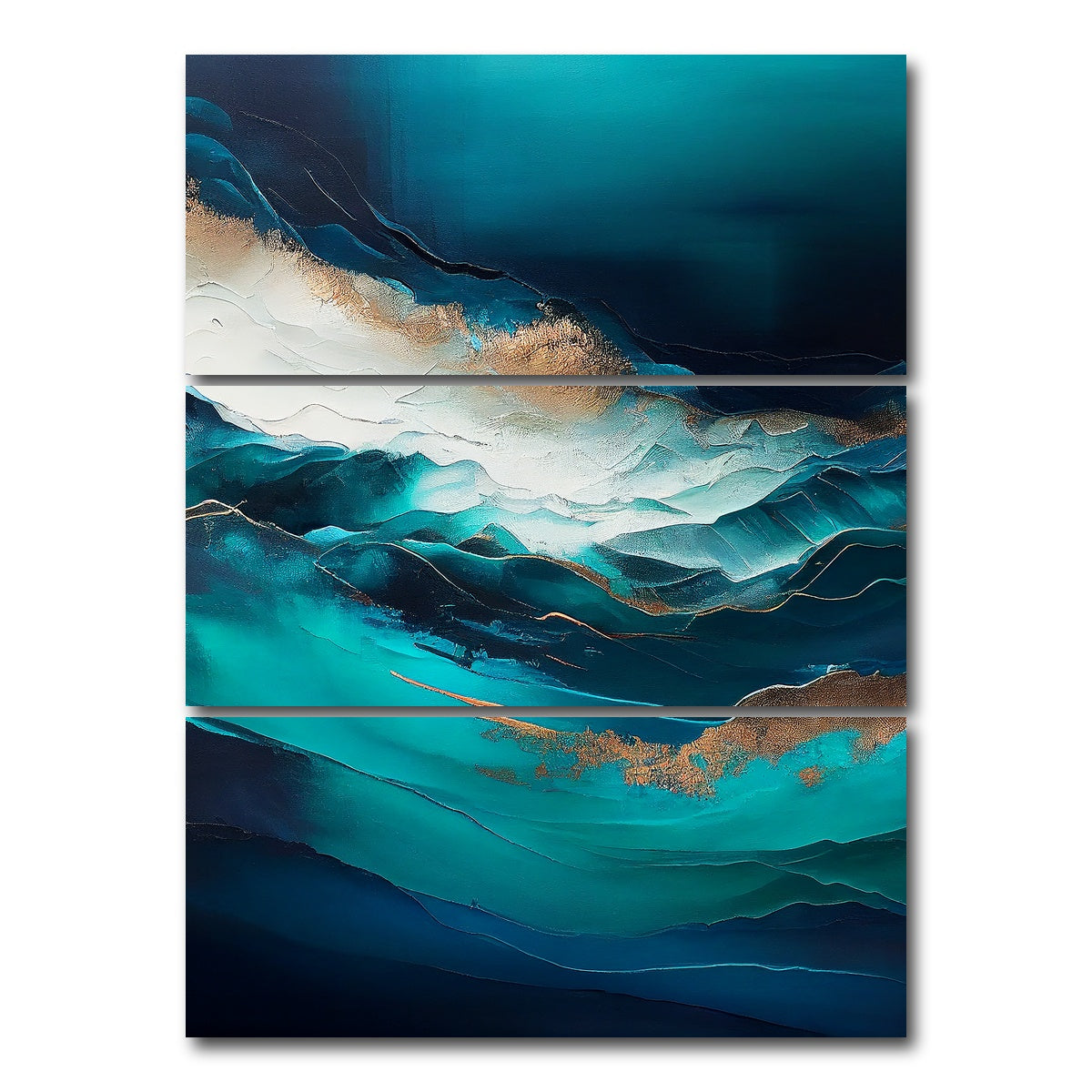 AUTO-MOCKUP WHITE | Coastal Abstract Series 3 | 3 Piece | Gallery Wrap Canvas | group=8x18_stacked