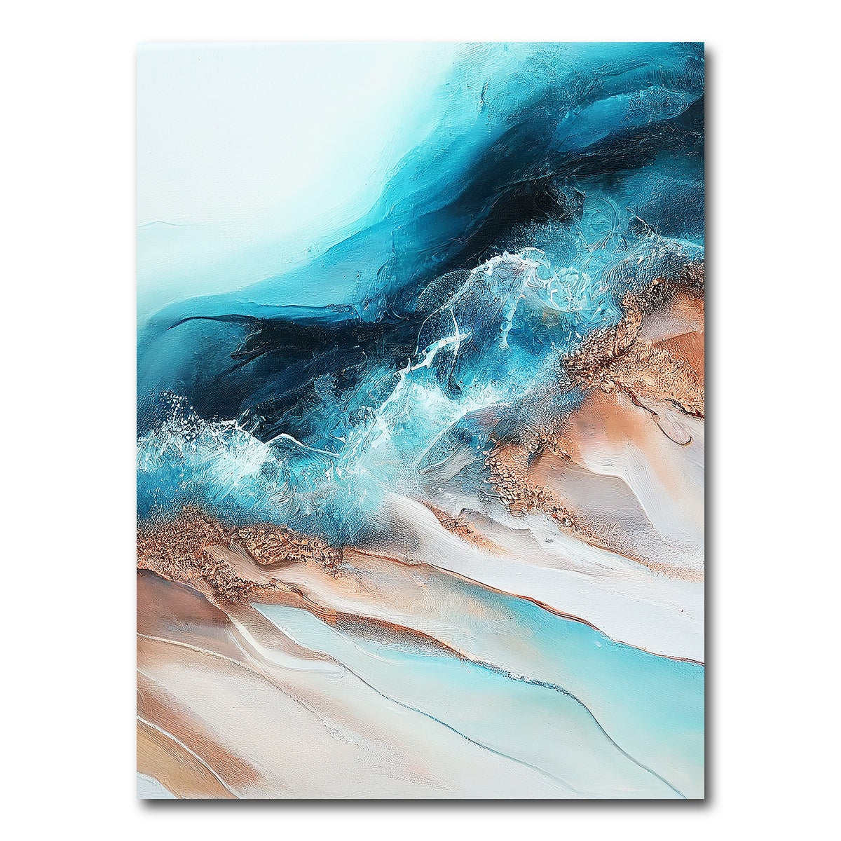 AUTO-MOCKUP WHITE | Coastal Abstract Series 4 | 1 Piece | Gallery Wrap Canvas | group=3x4