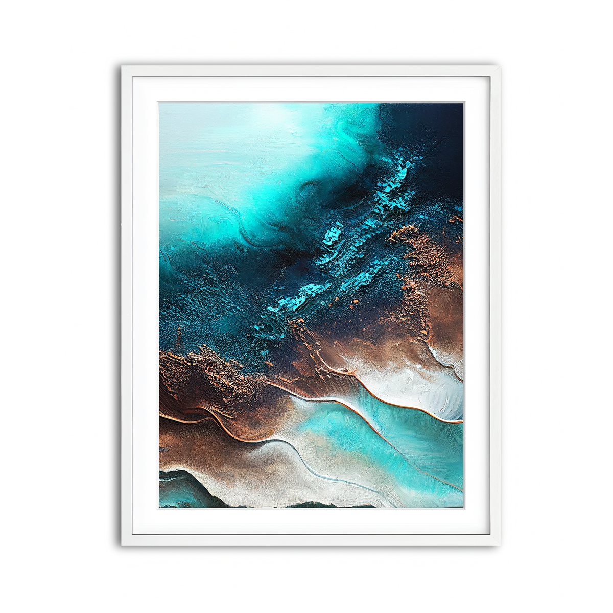 Framed Print 3x4 White