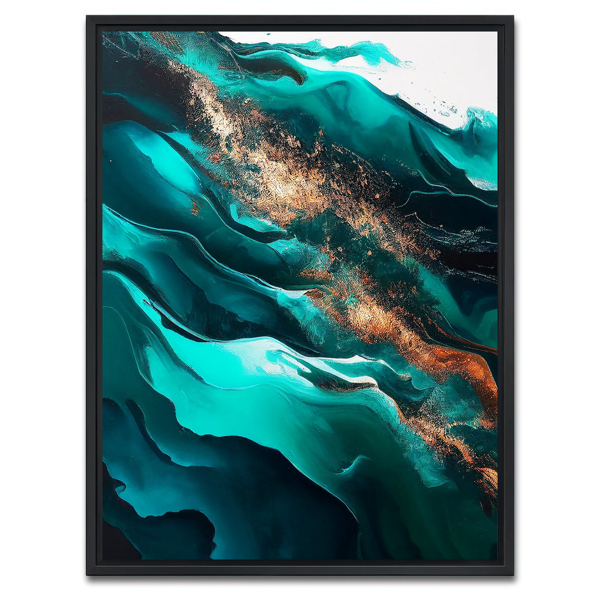 AUTO-MOCKUP WHITE | Coastal Abstract Series 6 | 1 Piece | Black Framed Canvas | group=3x4
