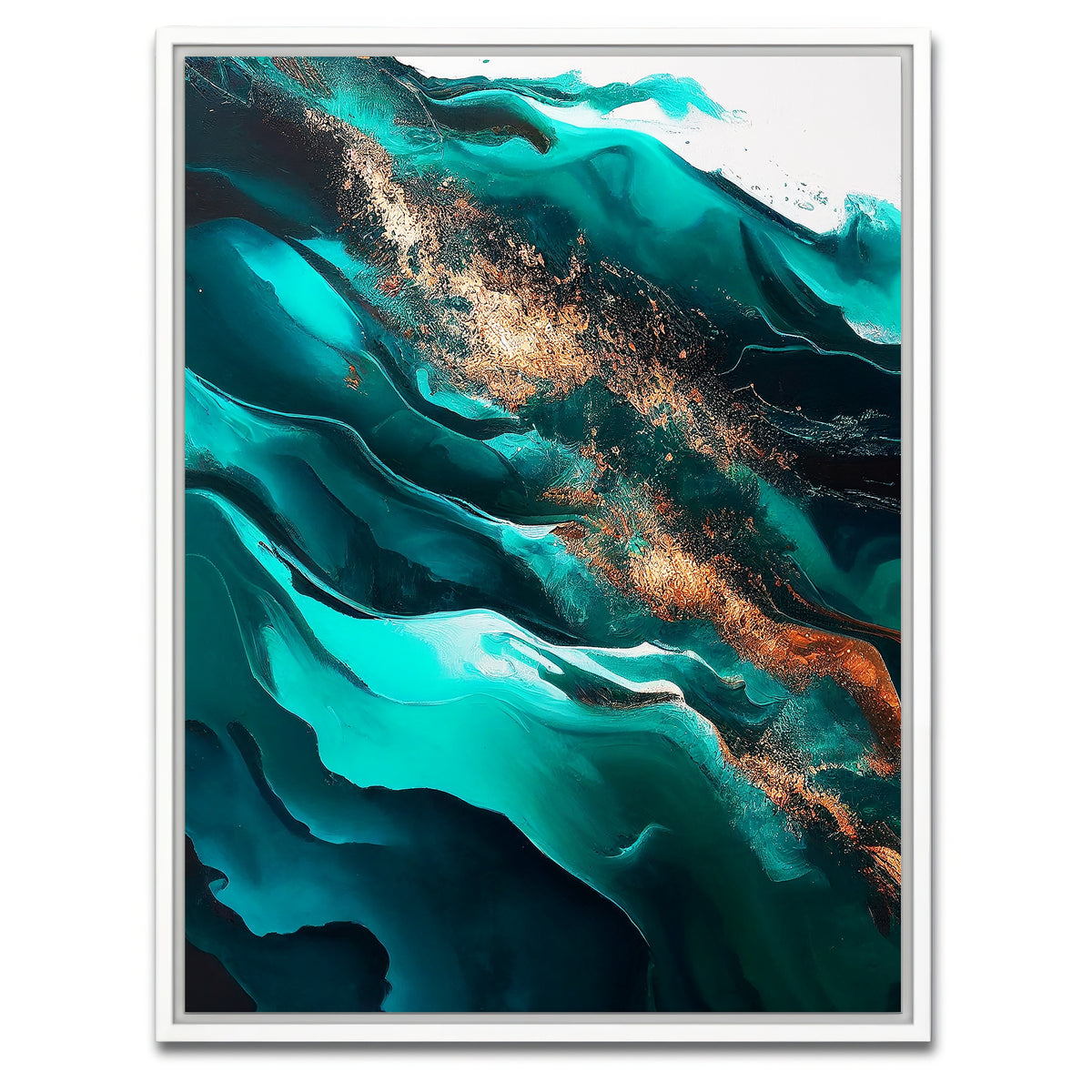 AUTO-MOCKUP WHITE | Coastal Abstract Series 6 | 1 Piece | White Framed Canvas | group=3x4