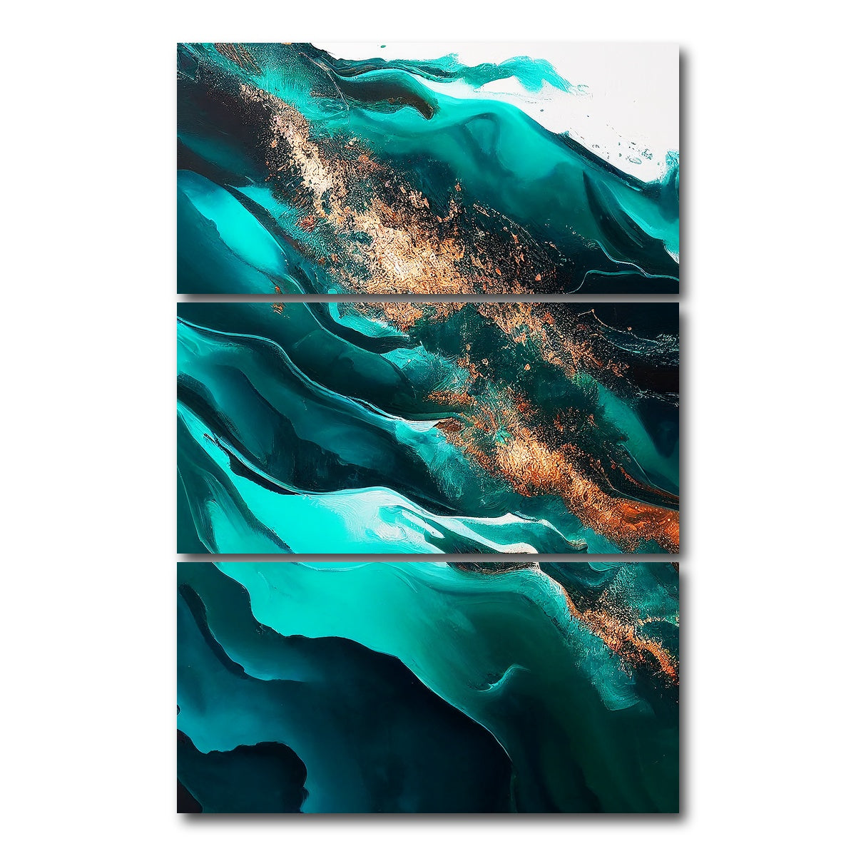 AUTO-MOCKUP WHITE | Coastal Abstract Series 6 | 3 Piece | Gallery Wrap Canvas | group=12x24_stacked