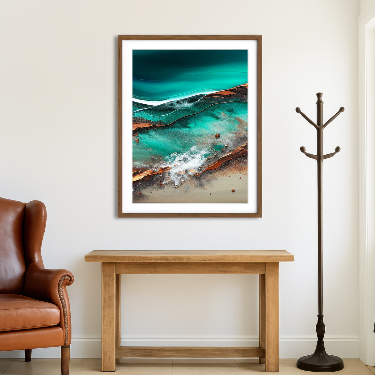 AUTO-MOCKUP ROOM | Coastal Abstract Series 8 Wall Art