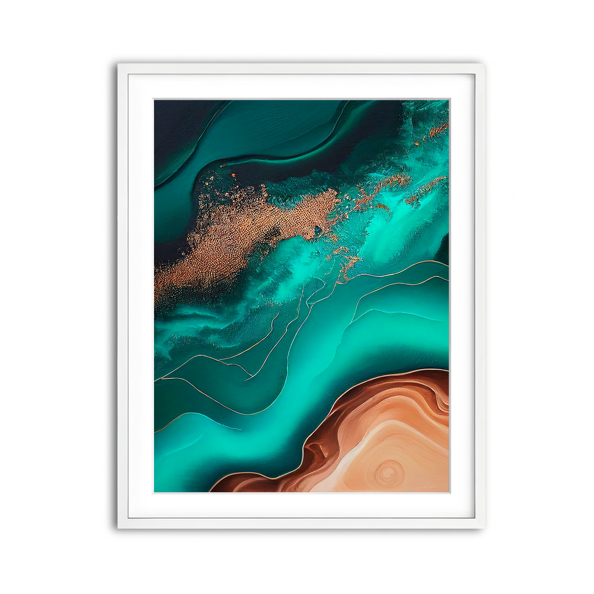Framed Print 3x4 White