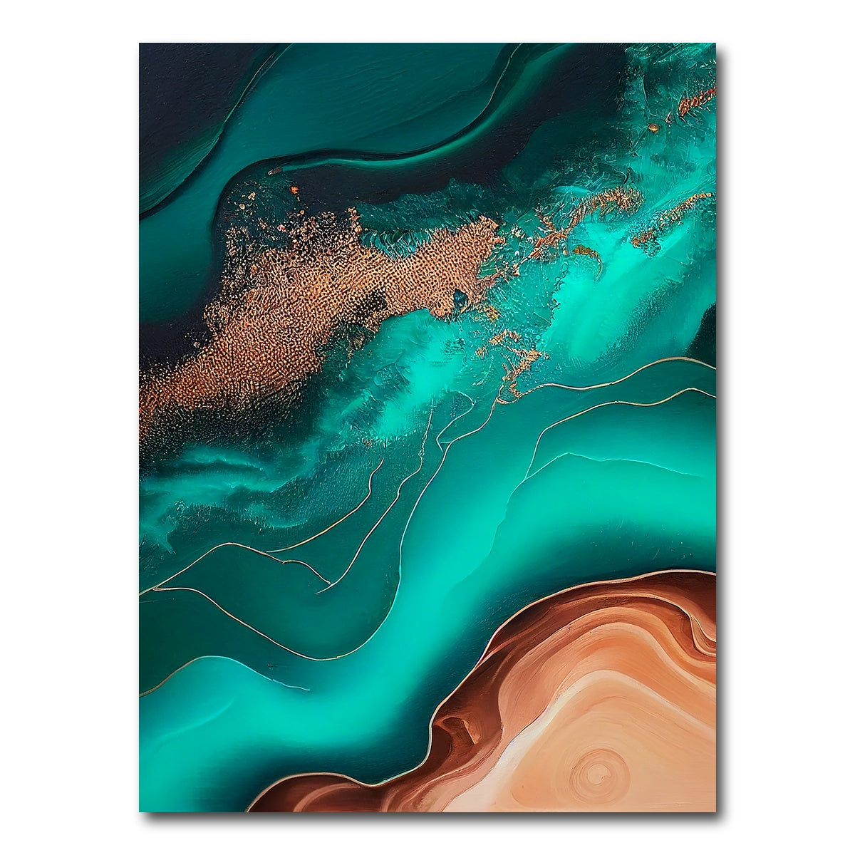 AUTO-MOCKUP WHITE | Coastal Abstract Series 9 | 1 Piece | Gallery Wrap Canvas | group=3x4