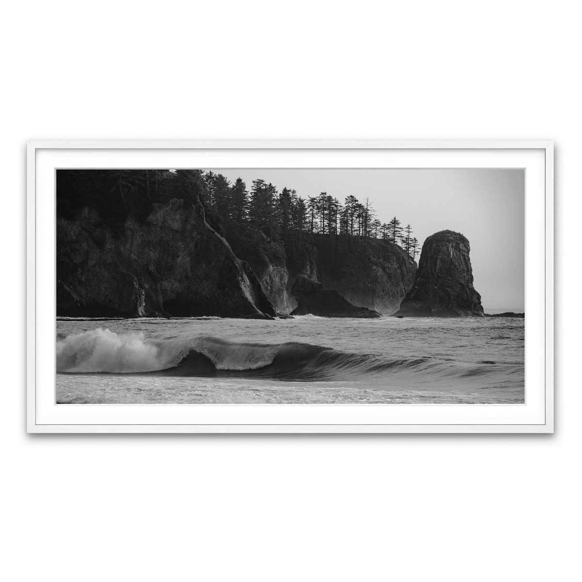 Framed Print 2x1 White