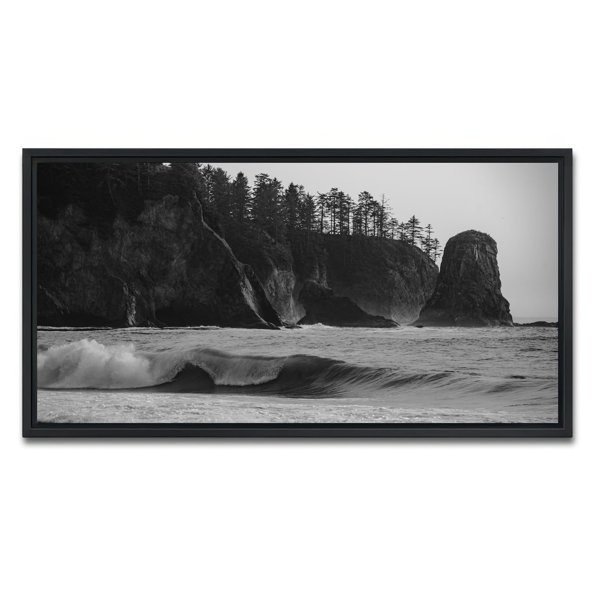 AUTO-MOCKUP WHITE | Coastal Moment | 1 Piece | Black Framed Canvas | group=2x1