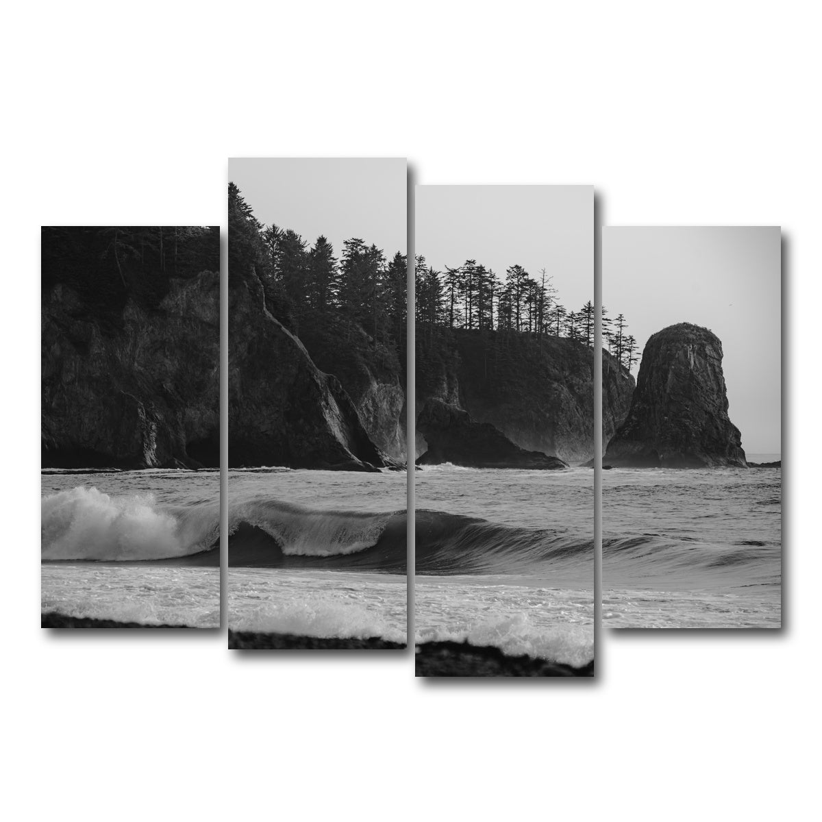 AUTO-MOCKUP WHITE | Coastal Moment | 4 Piece | Gallery Wrap Canvas | group=4_normal