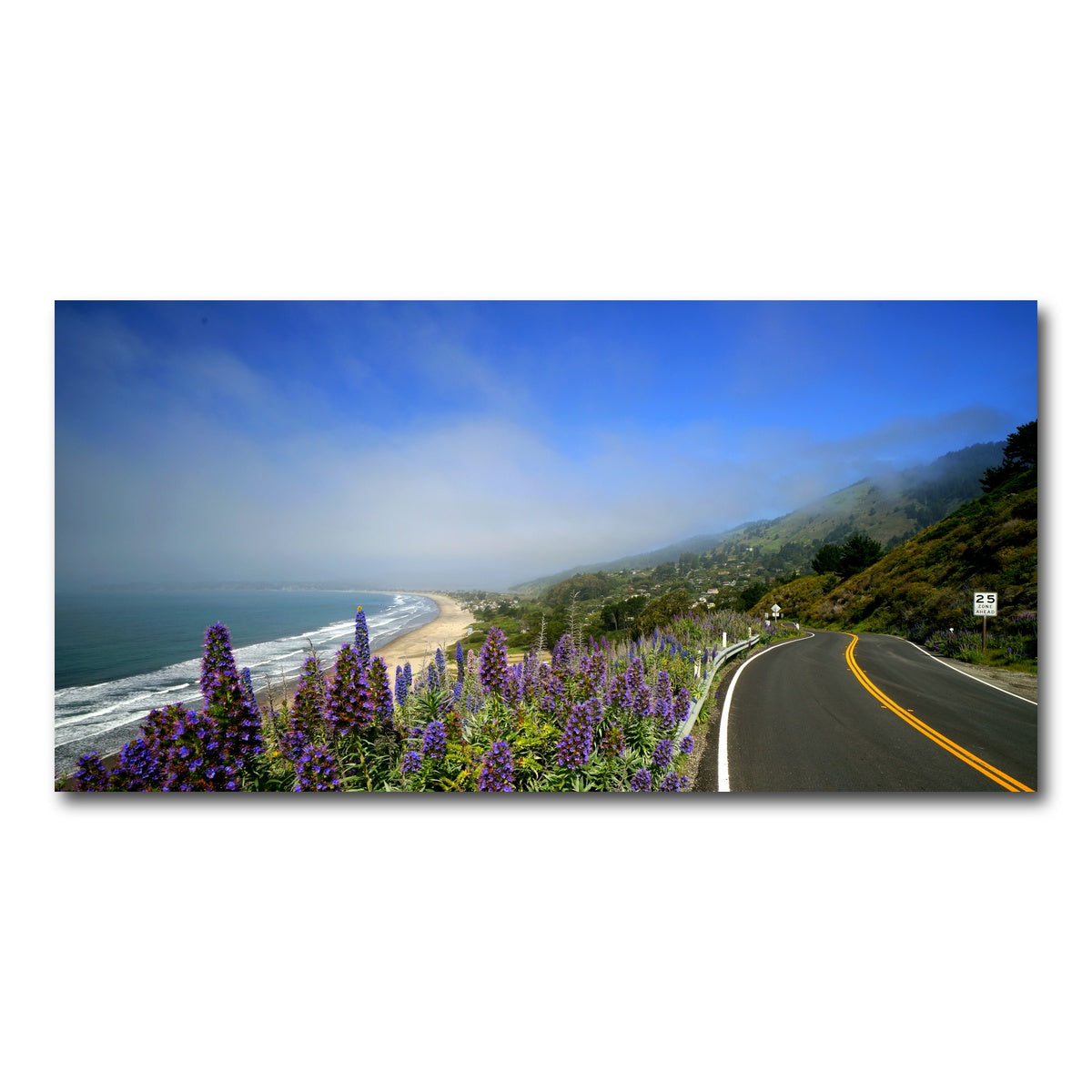 AUTO-MOCKUP WHITE | Coastal highway | 1 Piece | Gallery Wrap Canvas | group=2x1