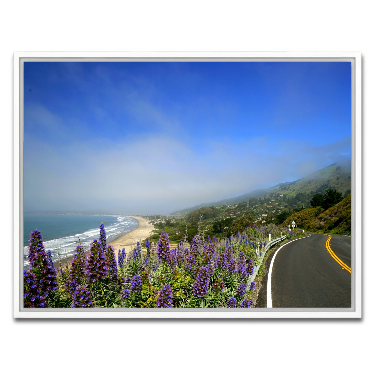 AUTO-MOCKUP WHITE | Coastal highway | 1 Piece | White Framed Canvas | group=4x3