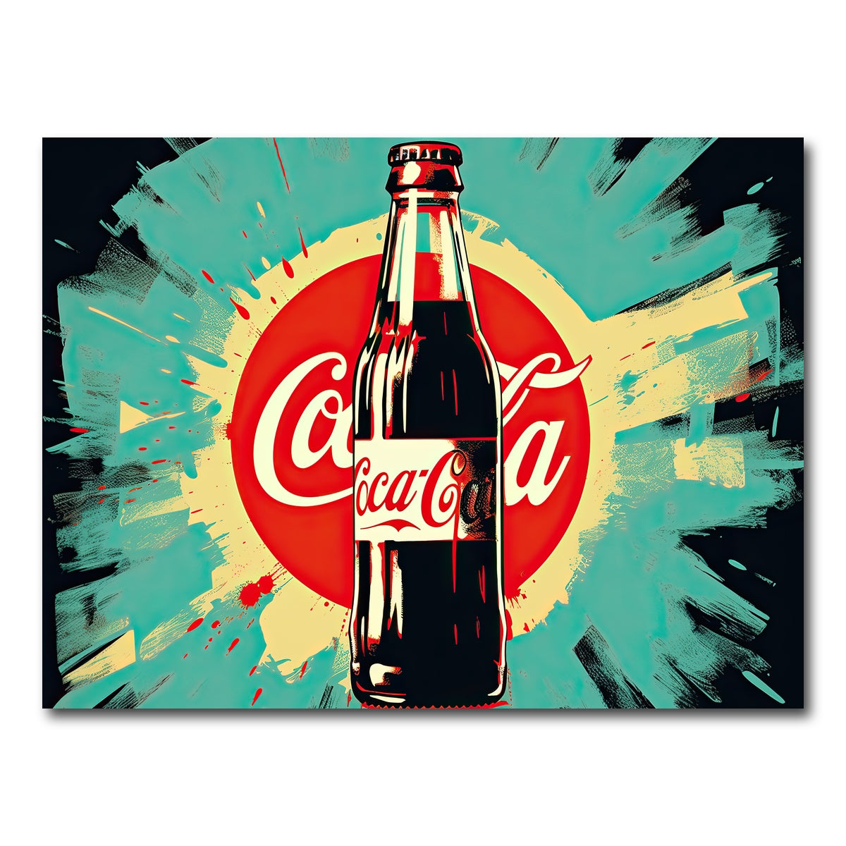 AUTO-MOCKUP WHITE | Coca Cola Bottle | 1 Piece | Gallery Wrap Canvas | group=4x3