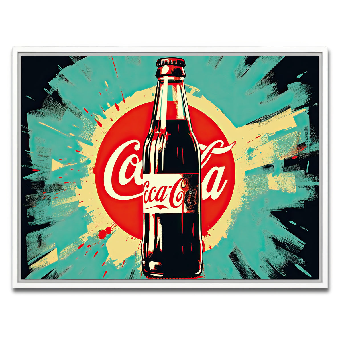 AUTO-MOCKUP WHITE | Coca Cola Bottle | 1 Piece | White Framed Canvas | group=4x3
