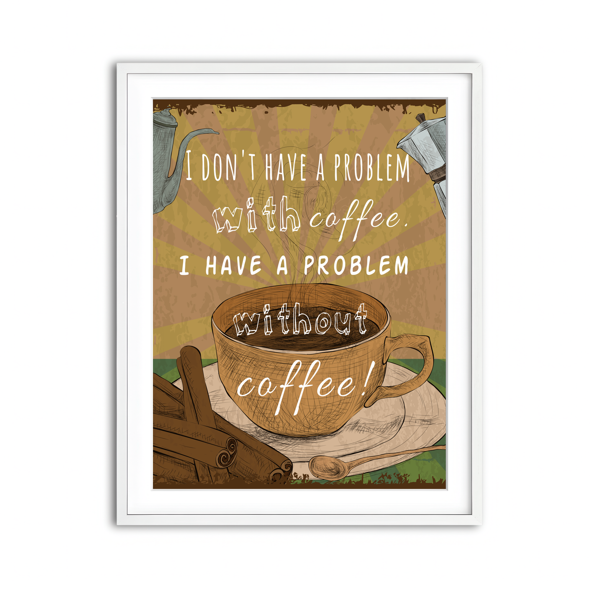 Framed Print 3x4 White