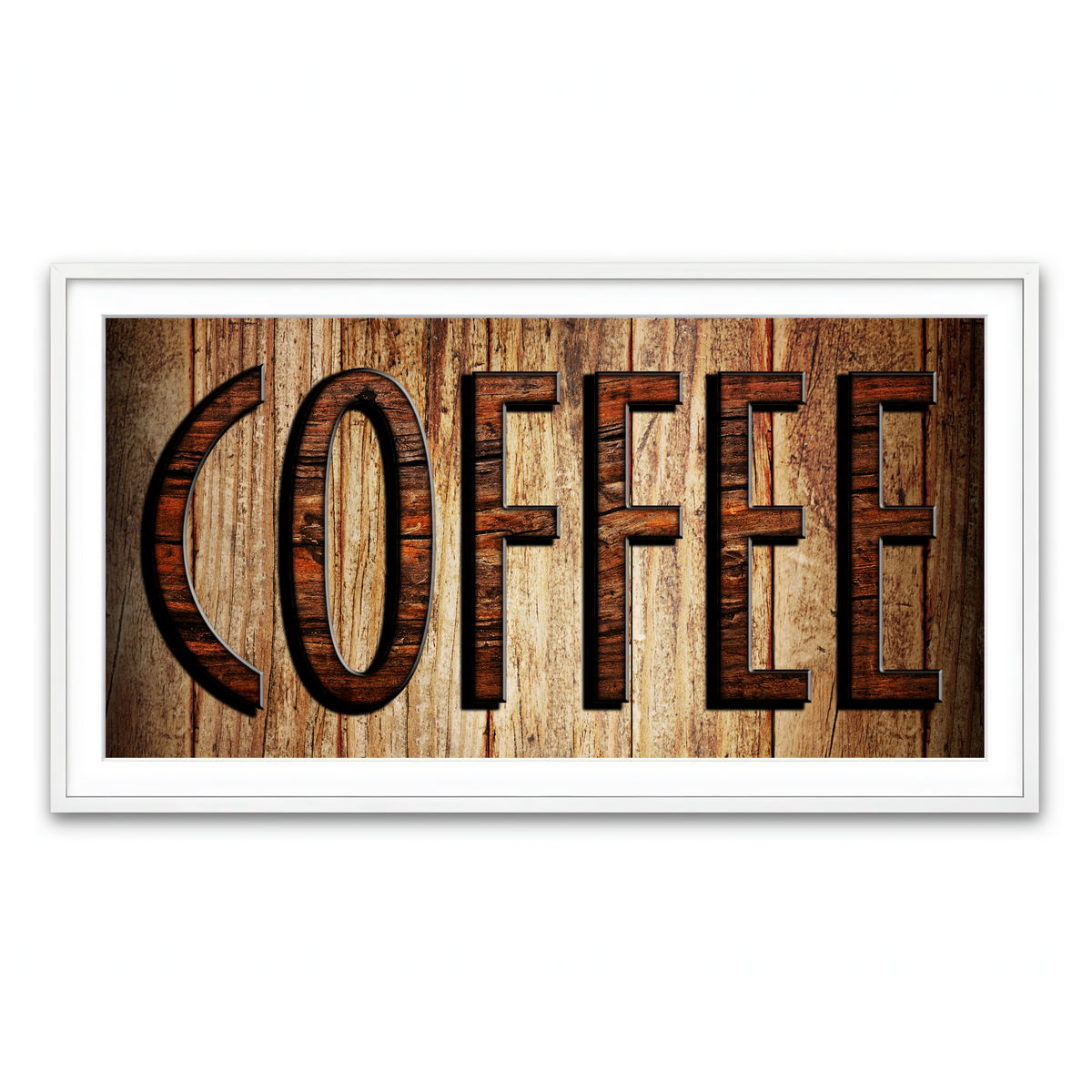 Framed Print 2x1 White