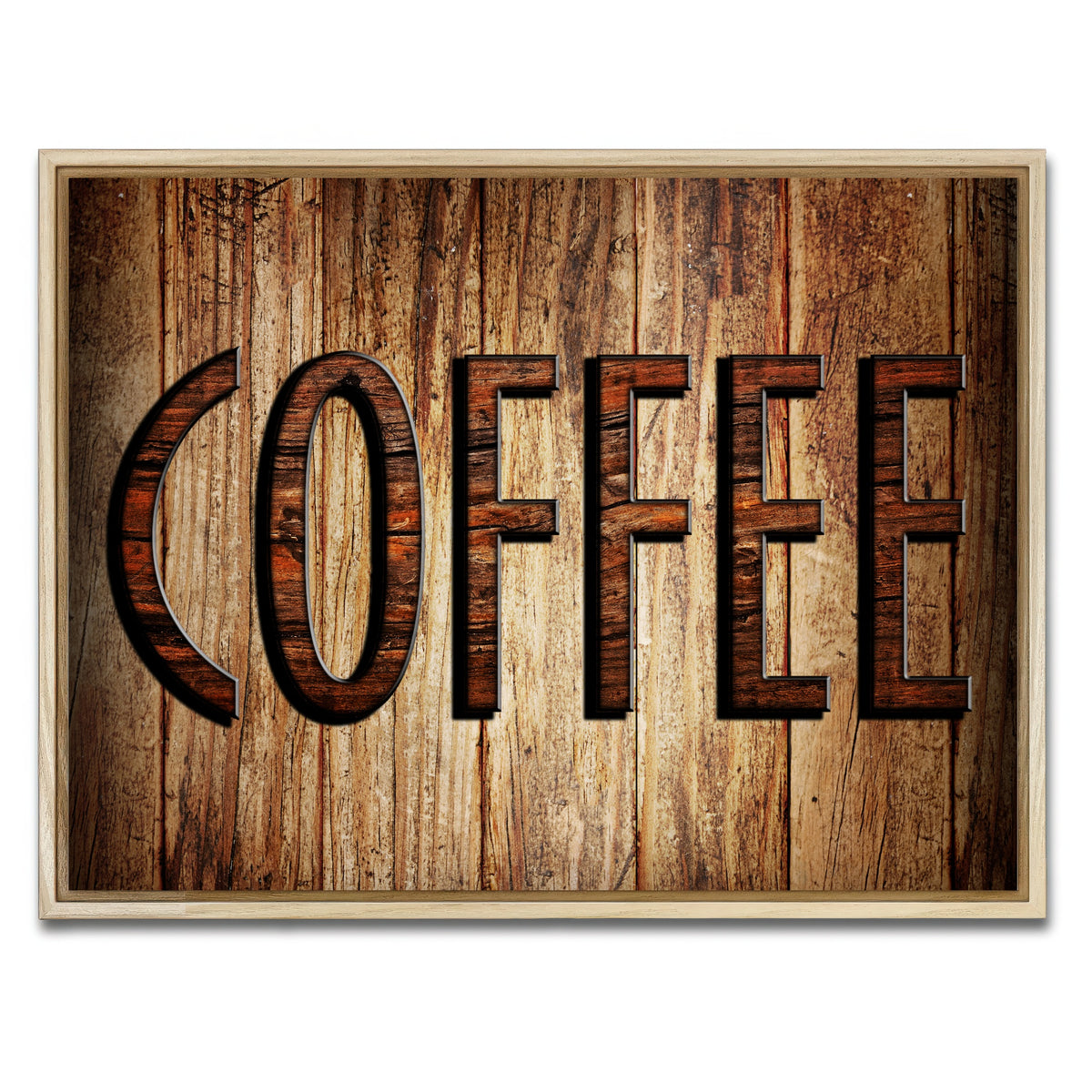 AUTO-MOCKUP WHITE | Coffee Sign | 1 Piece | Natural Framed Canvas | group=4x3