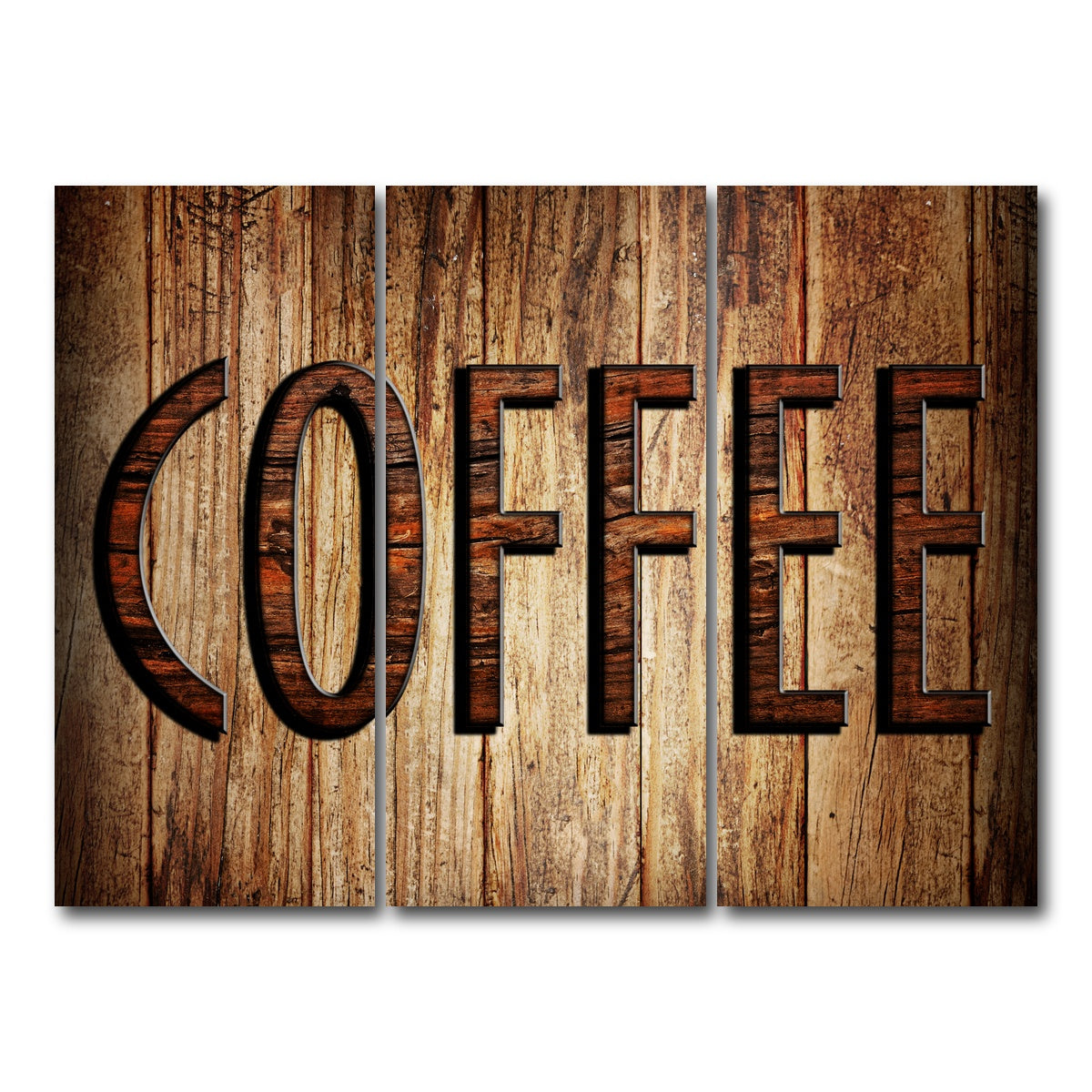 AUTO-MOCKUP WHITE | Coffee Sign | 3 Piece | Gallery Wrap Canvas | group=8x18