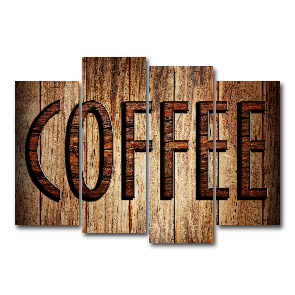AUTO-MOCKUP WHITE | Coffee Sign | 4 Piece | Gallery Wrap Canvas | group=4_normal