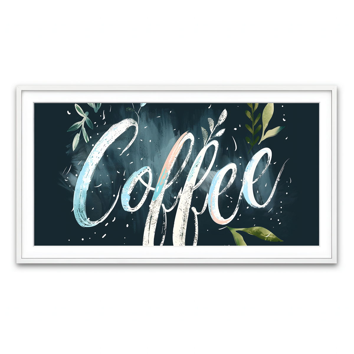 Framed Print 2x1 White