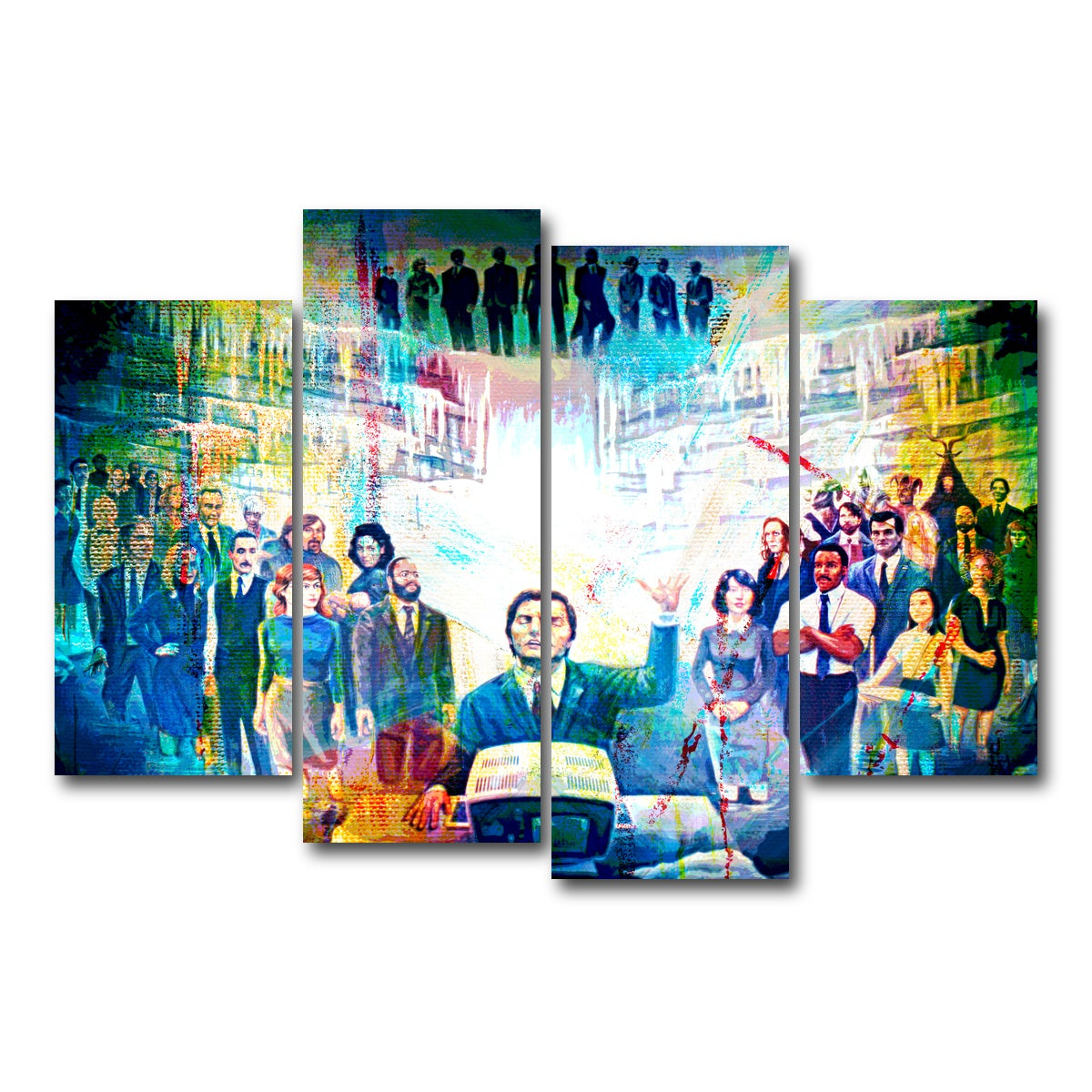 AUTO-MOCKUP WHITE | Cold Harbor Painting | 4 Piece | Gallery Wrap Canvas | group=4_short