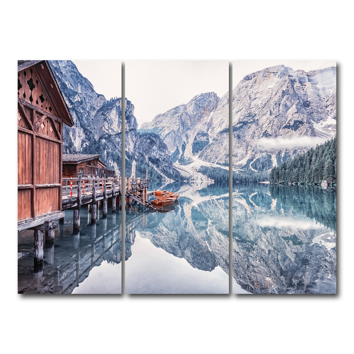 AUTO-MOCKUP WHITE | Cold Morning | 3 Piece | Gallery Wrap Canvas | group=8x18