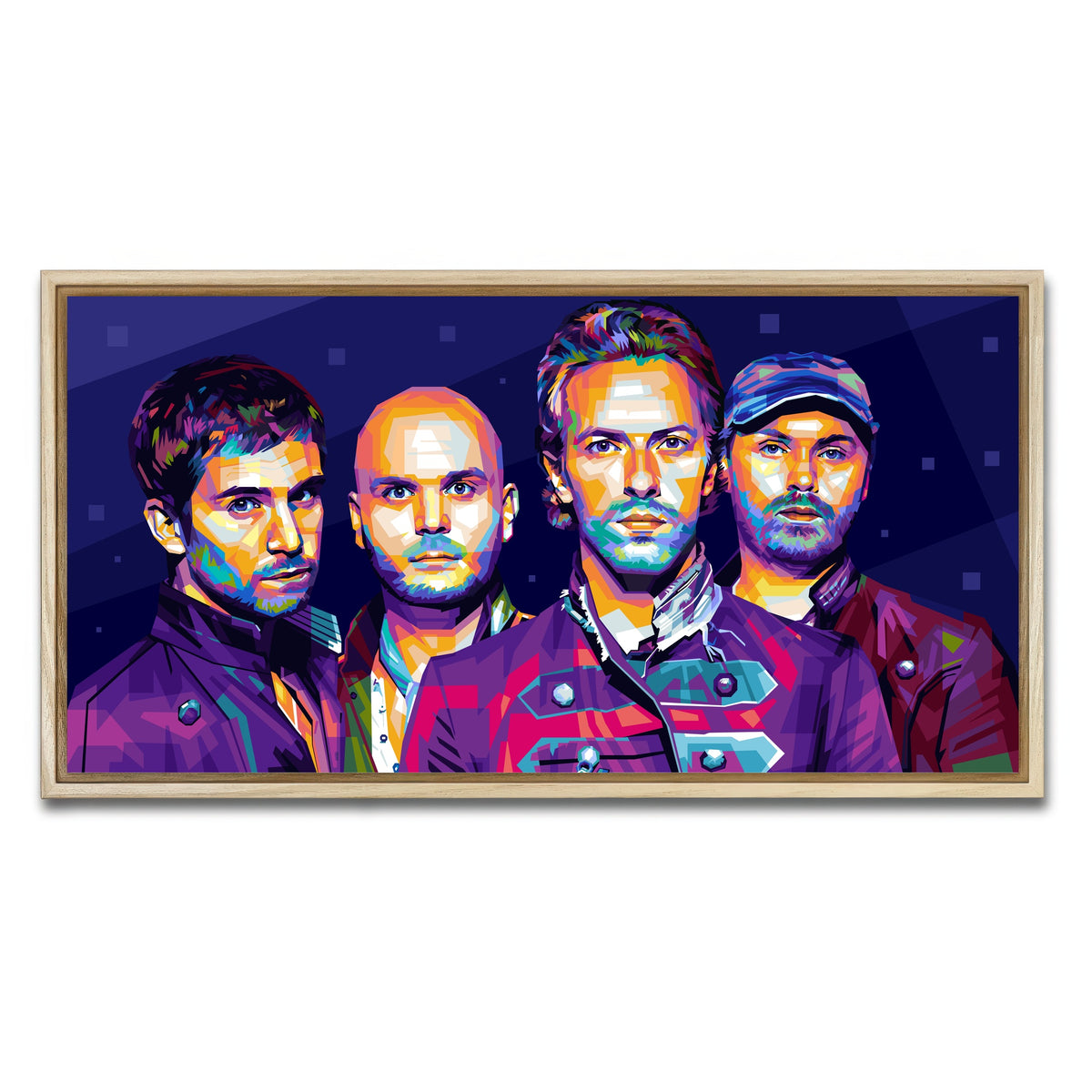 AUTO-MOCKUP WHITE | Coldplay | 1 Piece | Natural Framed Canvas | group=2x1