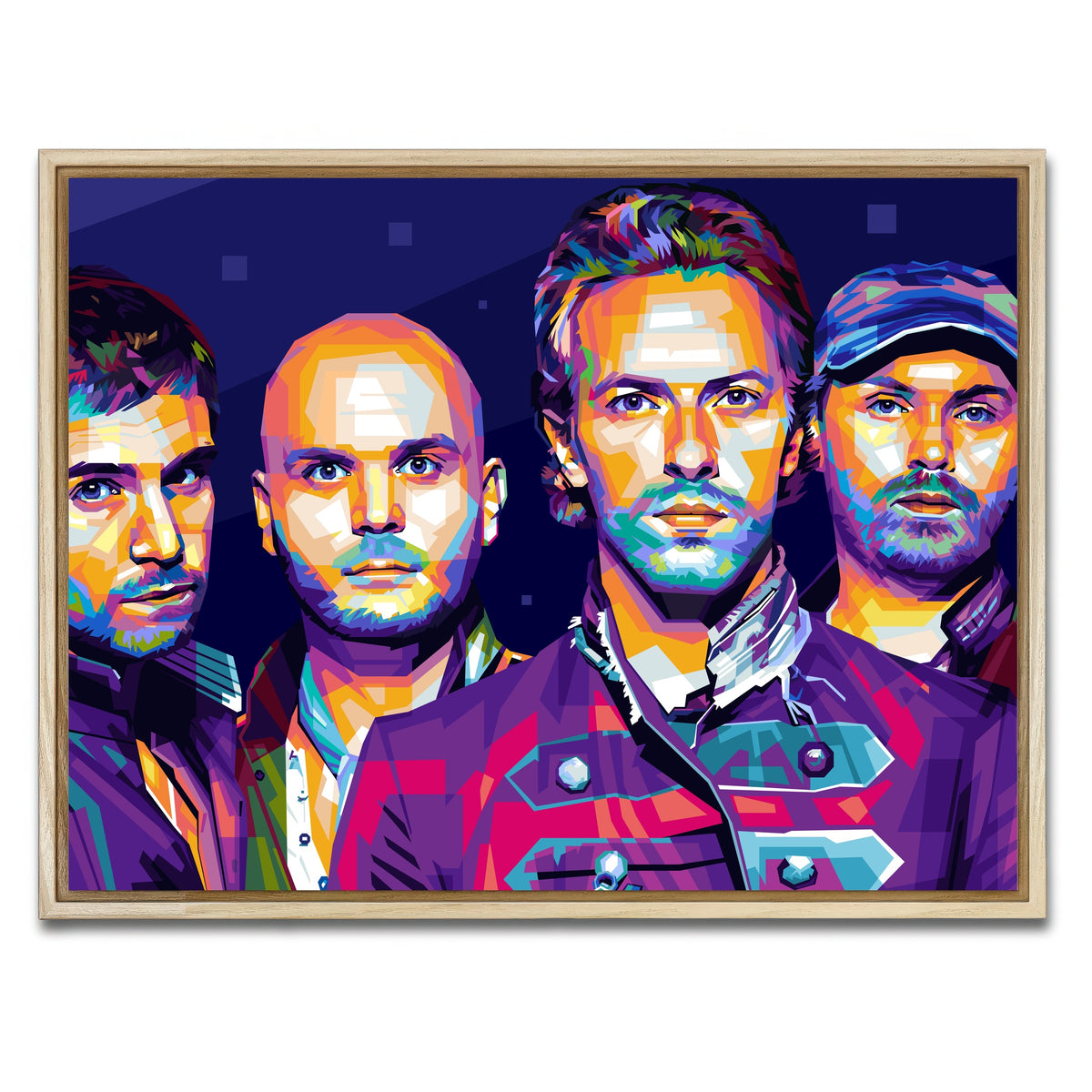 AUTO-MOCKUP WHITE | Coldplay | 1 Piece | Natural Framed Canvas | group=4x3