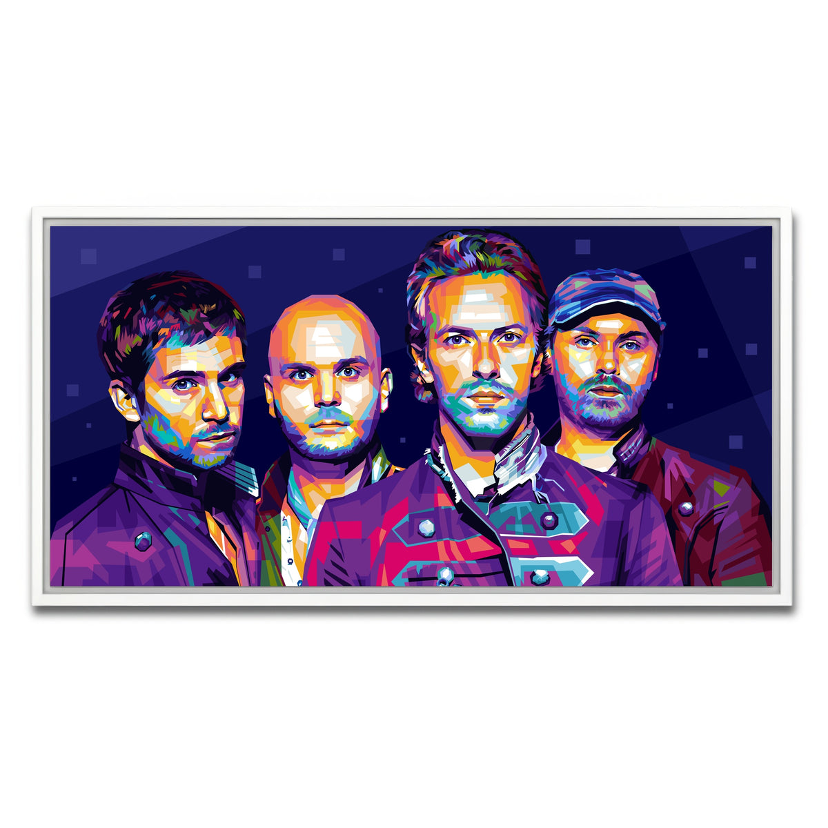 AUTO-MOCKUP WHITE | Coldplay | 1 Piece | White Framed Canvas | group=2x1