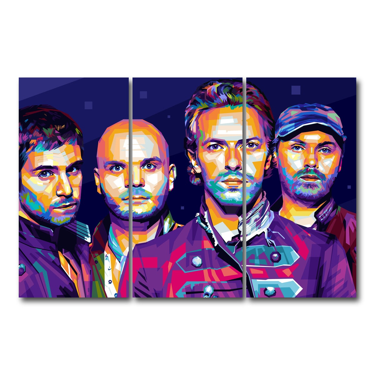 AUTO-MOCKUP WHITE | Coldplay | 3 Piece | Gallery Wrap Canvas | group=12x24