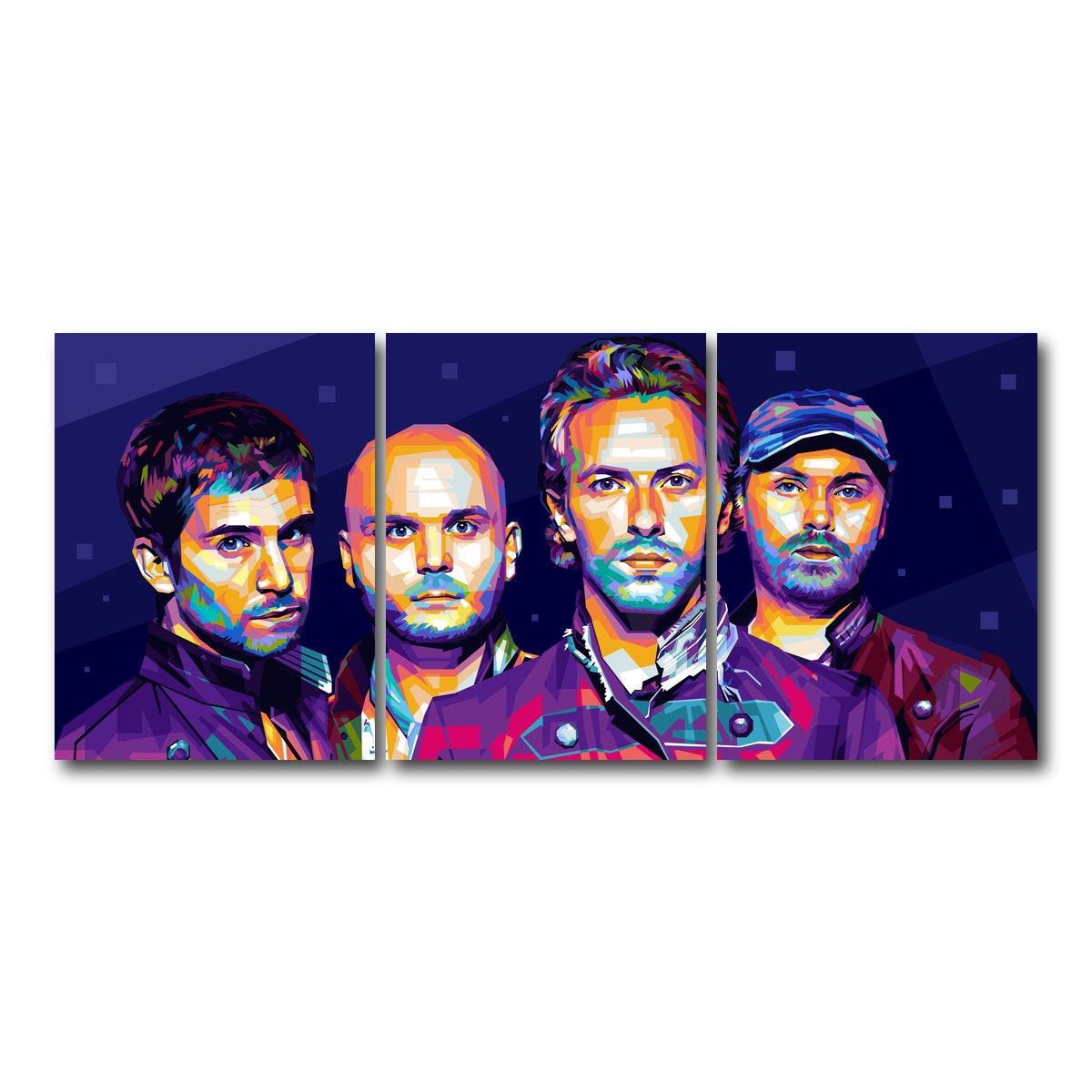 AUTO-MOCKUP WHITE | Coldplay | 3 Piece | Gallery Wrap Canvas | group=18x24