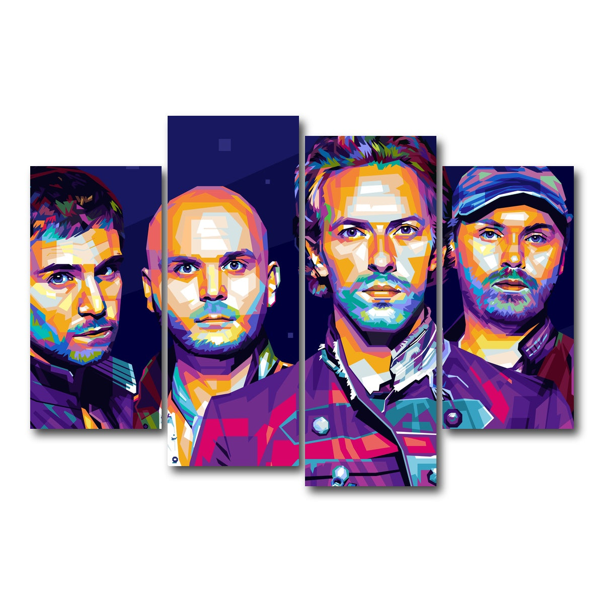 AUTO-MOCKUP WHITE | Coldplay | 4 Piece | Gallery Wrap Canvas | group=4_short