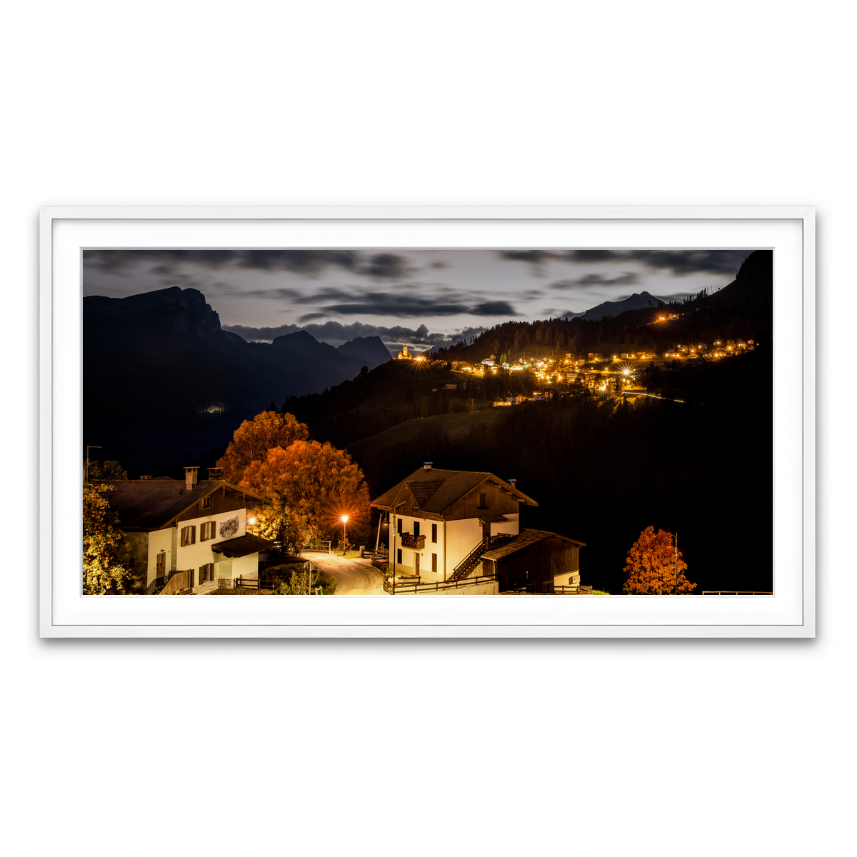 Framed Print 2x1 White