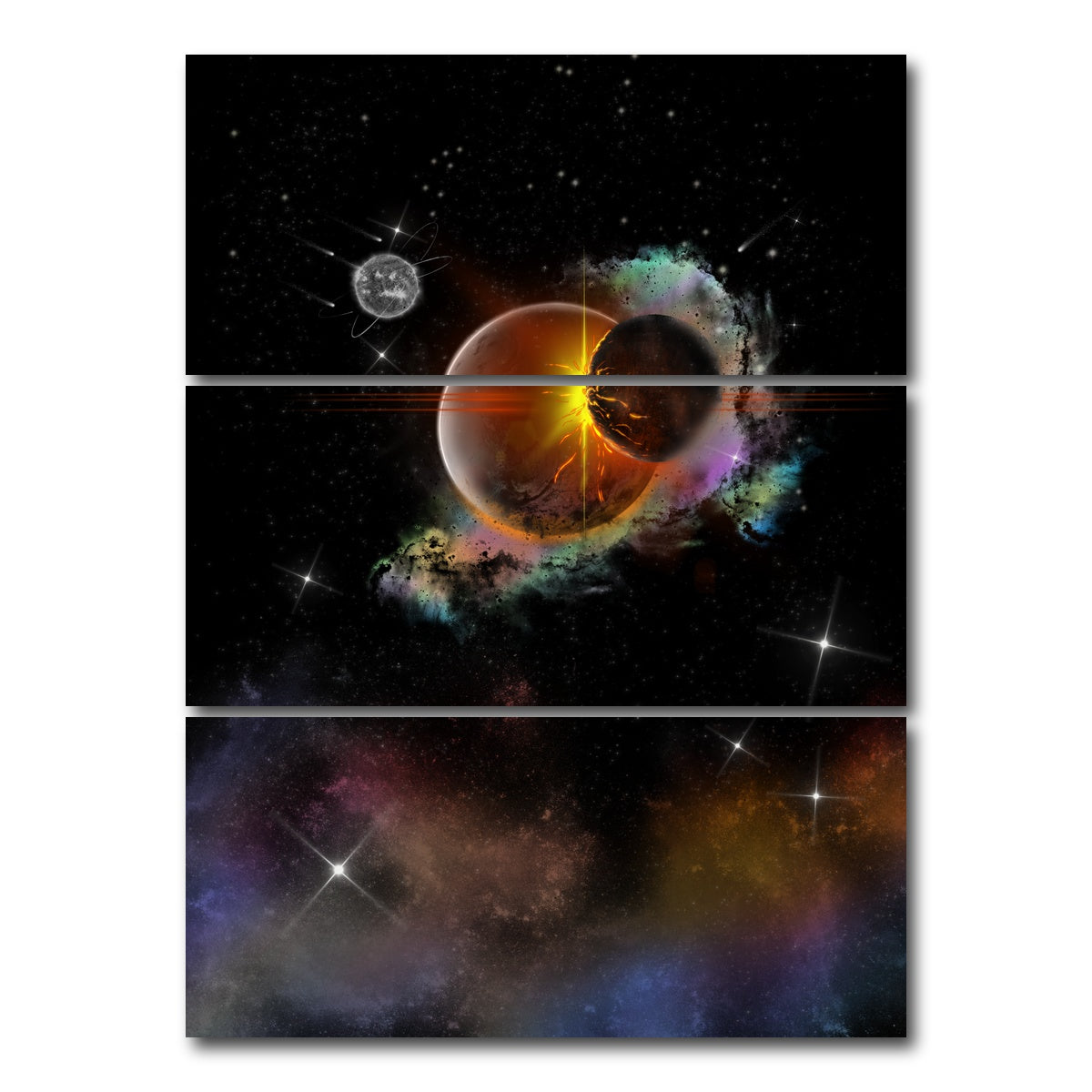 AUTO-MOCKUP WHITE | Collisions | 3 Piece | Gallery Wrap Canvas | group=8x18_stacked