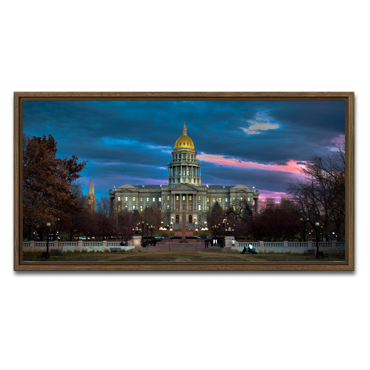 AUTO-MOCKUP WHITE | Colorado Capitol | 1 Piece | Walnut Framed Canvas | group=2x1