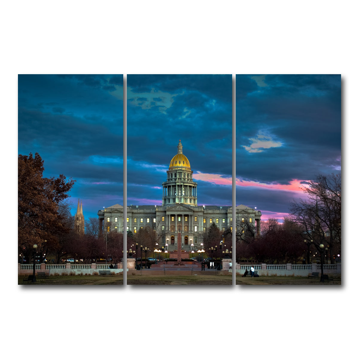 AUTO-MOCKUP WHITE | Colorado Capitol | 3 Piece | Gallery Wrap Canvas | group=12x24