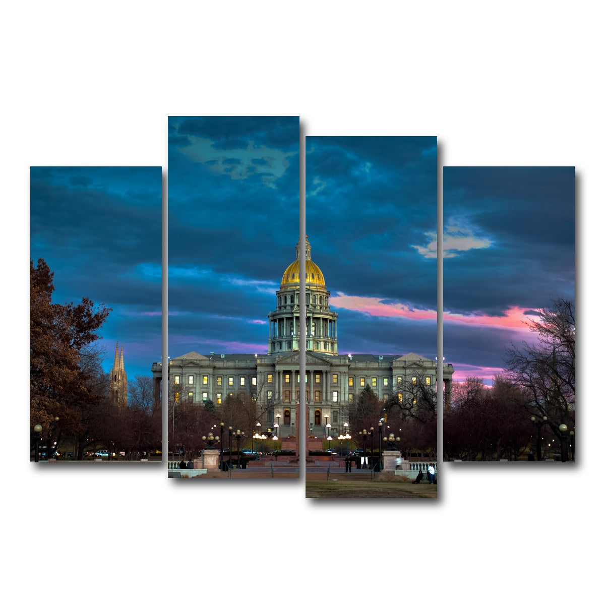 AUTO-MOCKUP WHITE | Colorado Capitol | 4 Piece | Gallery Wrap Canvas | group=4_normal