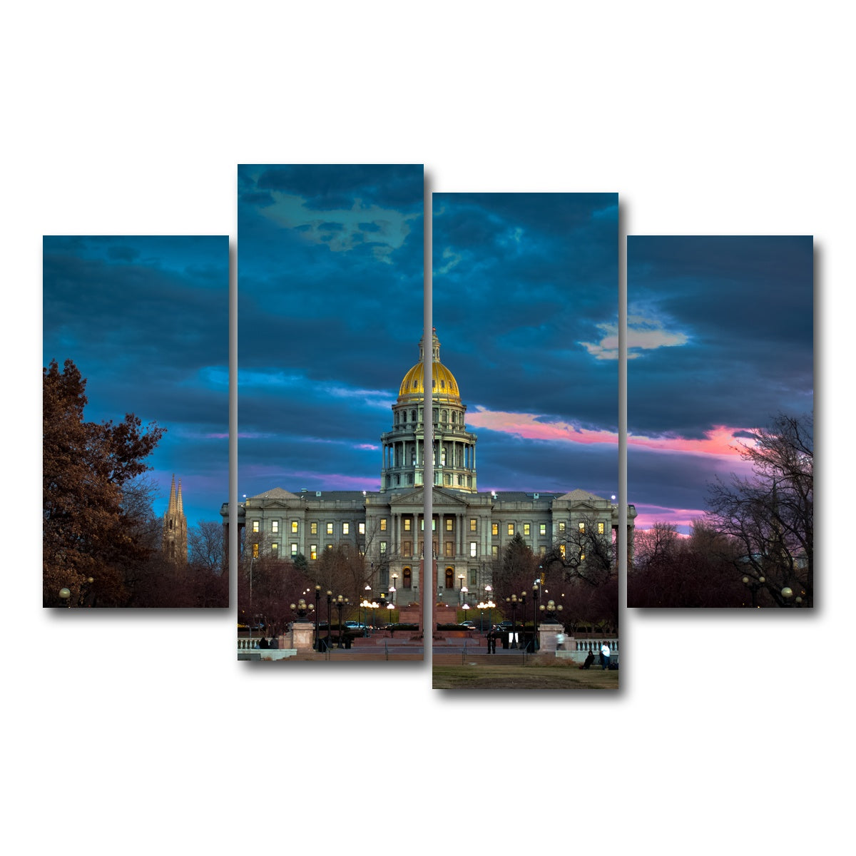 AUTO-MOCKUP WHITE | Colorado Capitol | 4 Piece | Gallery Wrap Canvas | group=4_short