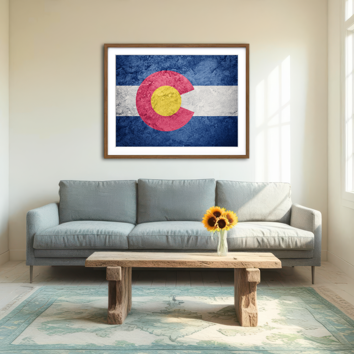 AUTO-MOCKUP ROOM | Colorado Flag Wall Art