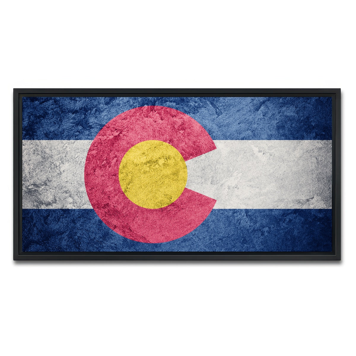 AUTO-MOCKUP WHITE | Colorado Flag | 1 Piece | Black Framed Canvas | group=2x1