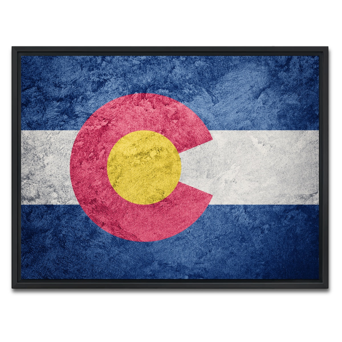 AUTO-MOCKUP WHITE | Colorado Flag | 1 Piece | Black Framed Canvas | group=4x3